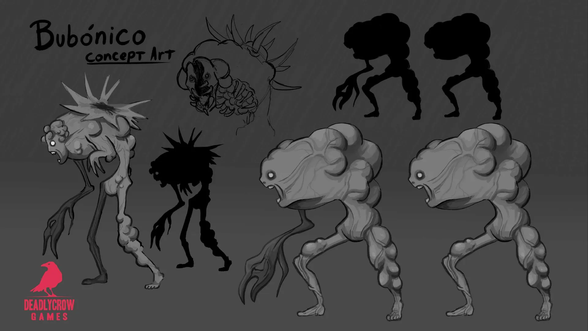 Bubónico — value and silhouette exploration